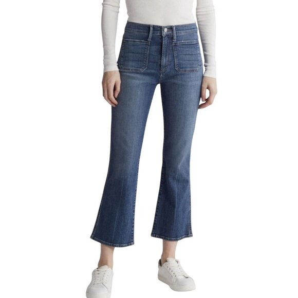Joe's Jeans High Rise Abilene Cropped Bootcut Jeans Patch Pockets 28x27 NWT - Picture 1 of 11